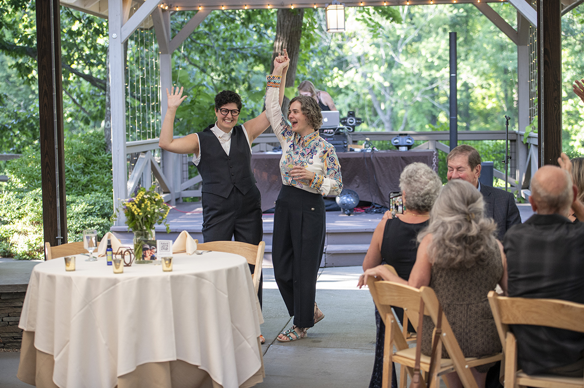wedding reception at Catamount at Emerson Lodge in the Catskills. LGBTQ wedding