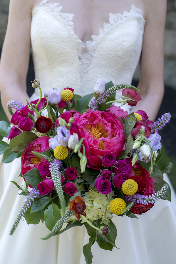 bride and groom portraits at summer wedding at Temple Emanu-El in Closter