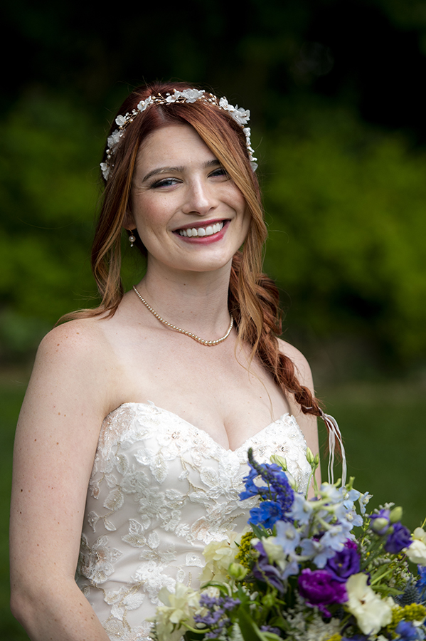 brides posing for portraits before their Crossed Keys Estate Wedding