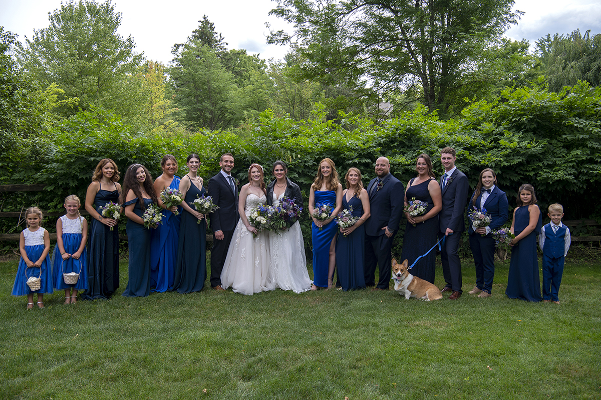 wedding party portraits at Crossed Keys Estate Wedding