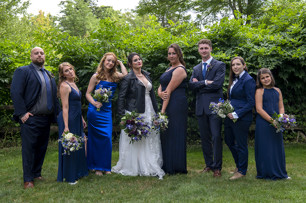 wedding party portraits at Crossed Keys Estate Wedding