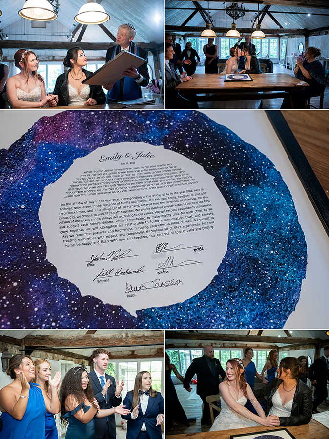 Ketubah signing at Crossed Keys Estate wedding