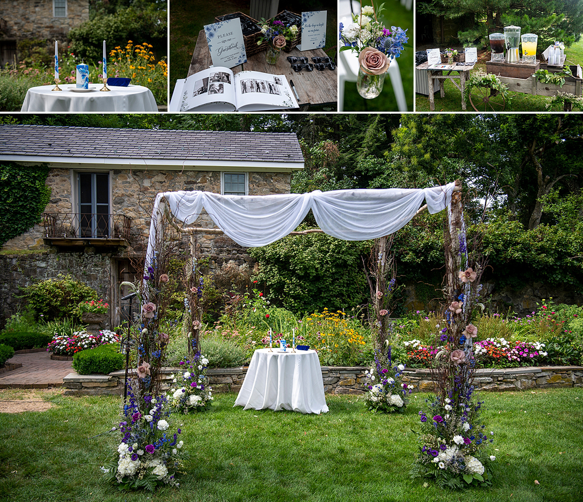 wedding ceremony at Crossed Keys Estate