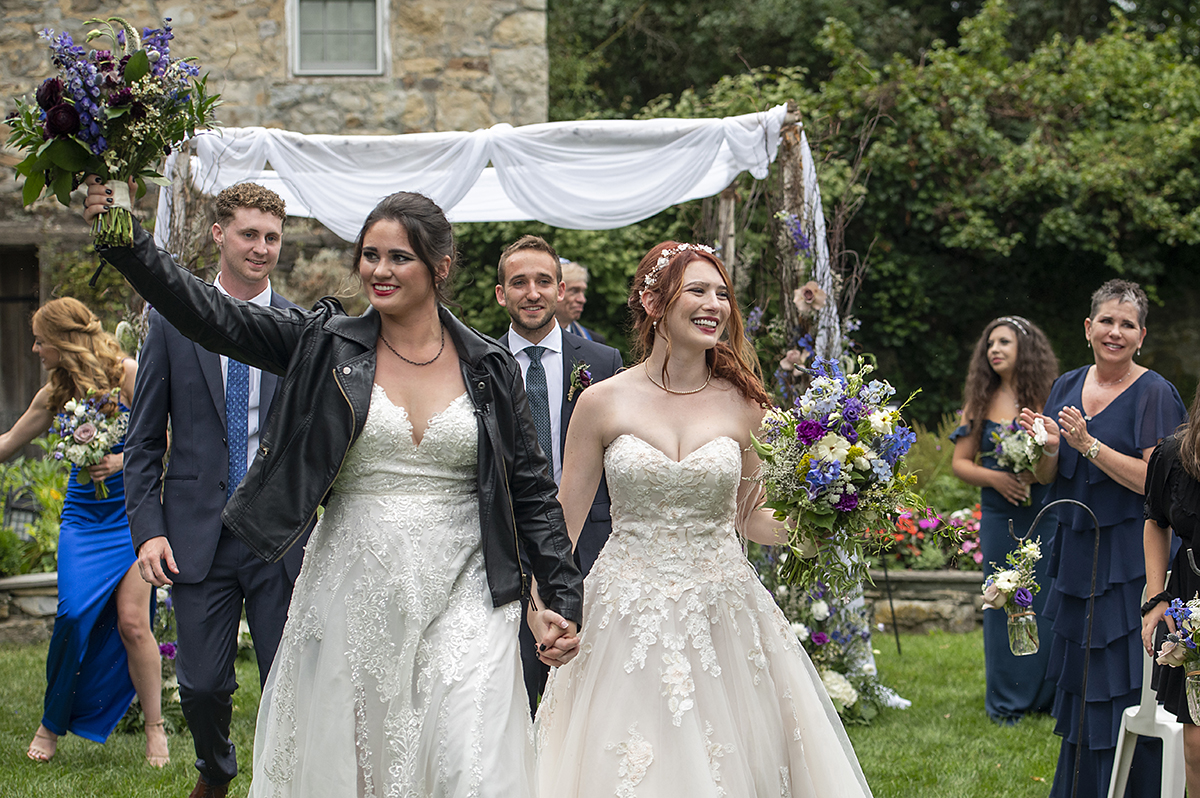 brides married at Crossed Keys Estate Wedding
