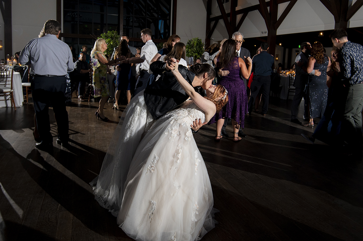 brides dancing at their reception at Crossed Keys Estate Wedding