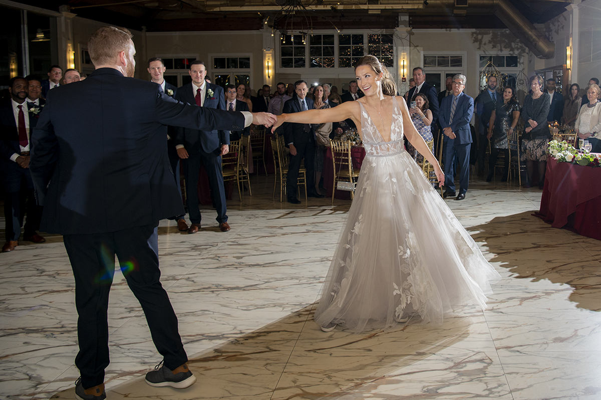 fall wedding reception at Liberty House in Jersey City