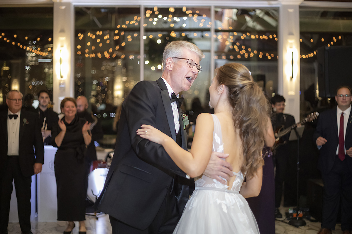 fall wedding reception at Liberty House in Jersey City