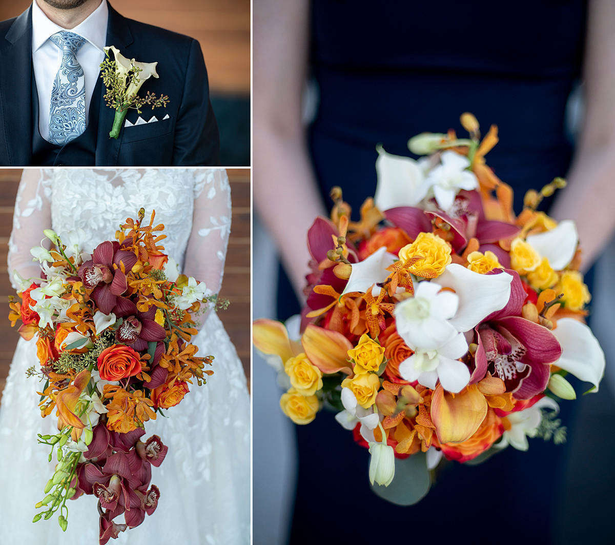 wedding bouquets at Hudson House wedding in Jersey City