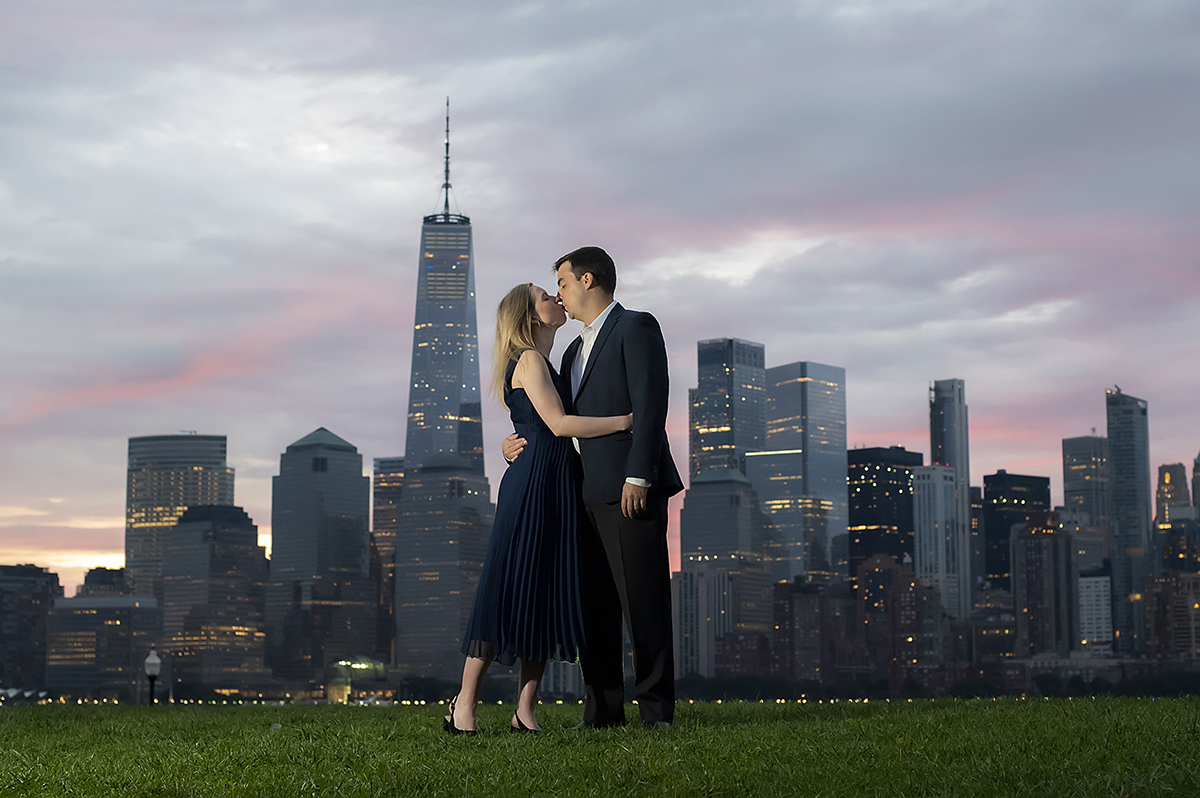 Sunrise Liberty State Park Engagement Photos | Jersey City Wedding Photographer | Taylor + Peter