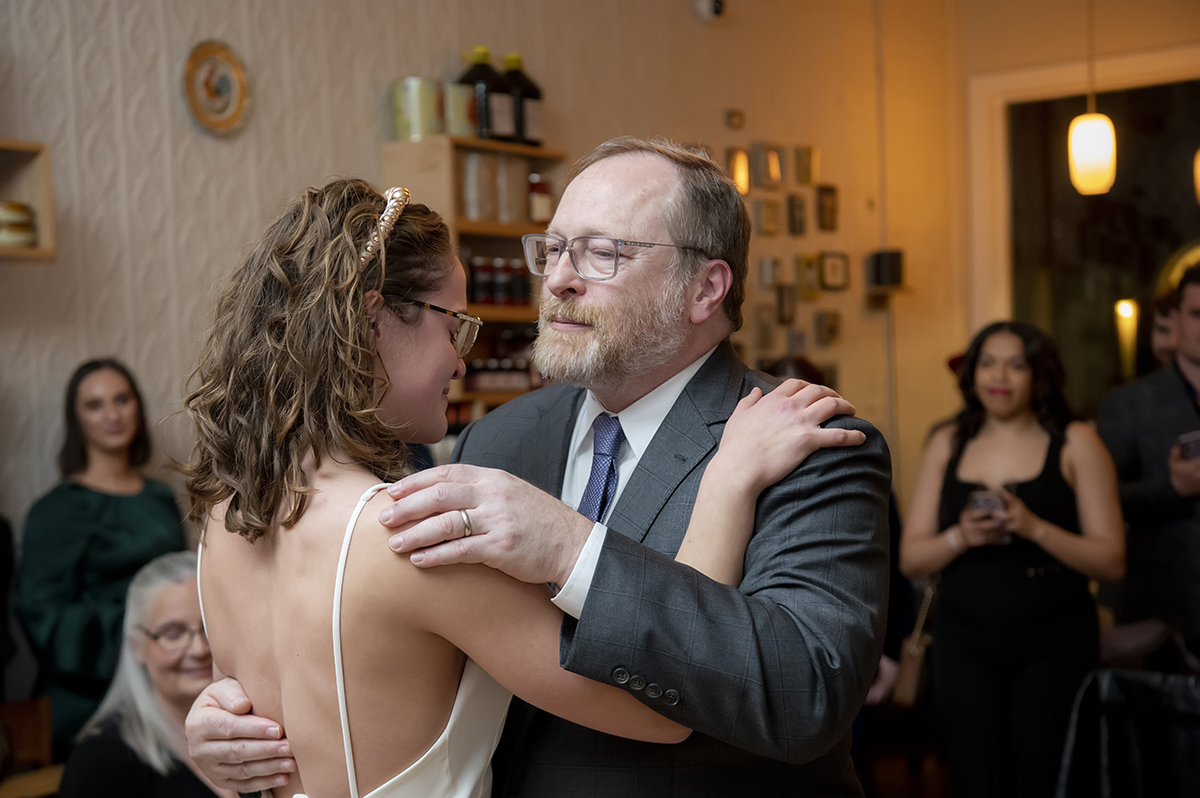 intimate wedding at Corto in Jersey City. LGBTQ wedding photos