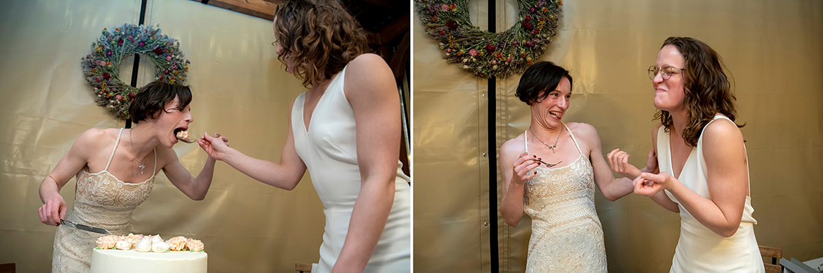intimate wedding at Corto in Jersey City. LGBTQ wedding photos