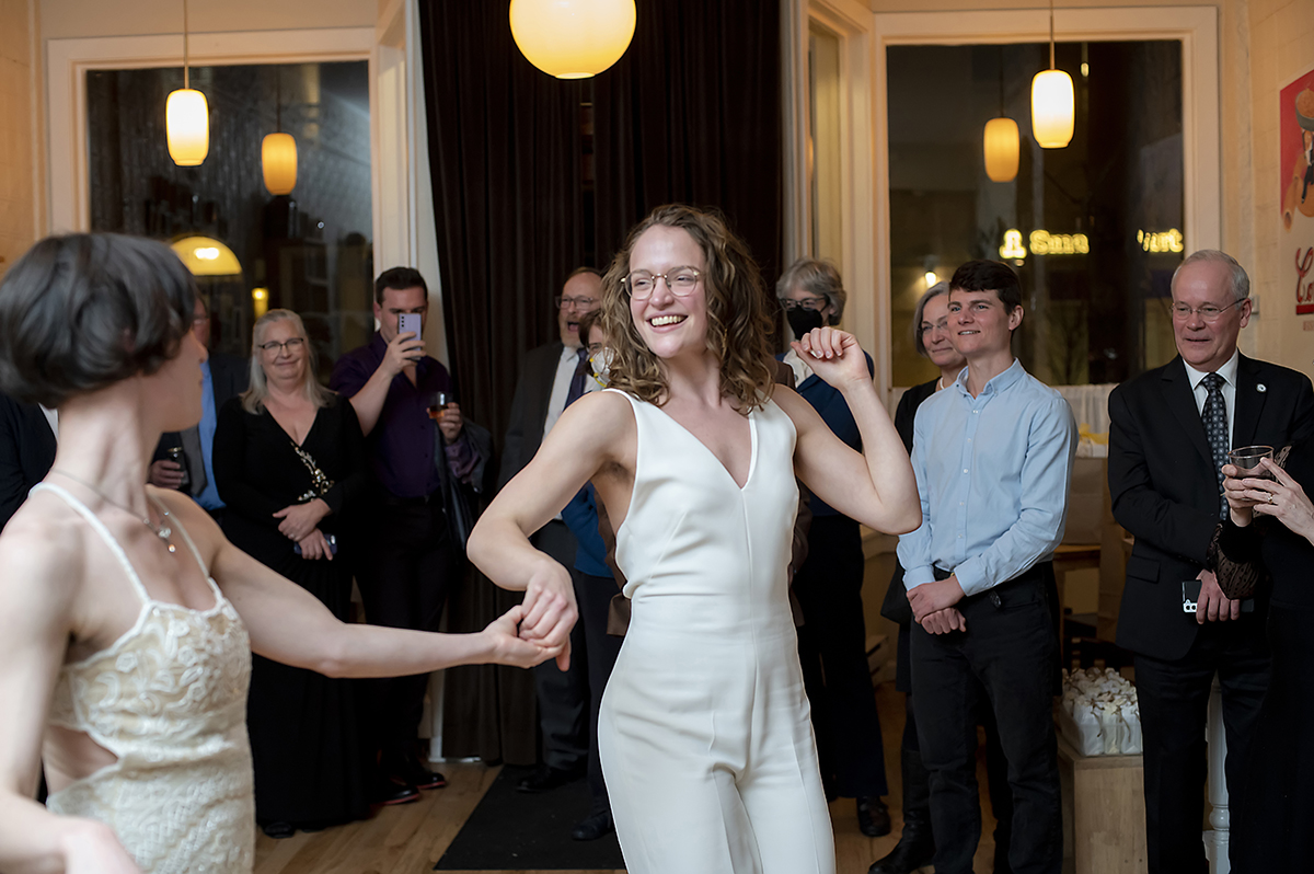 intimate wedding at Corto in Jersey City. LGBTQ wedding photos