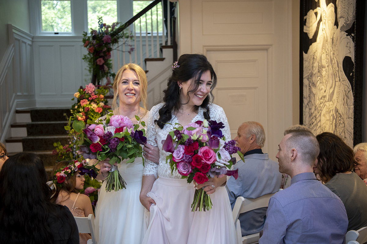 wedding ceremony at Reeves-Reed Arboretum Wedding | LGBTQ wedding photographer
