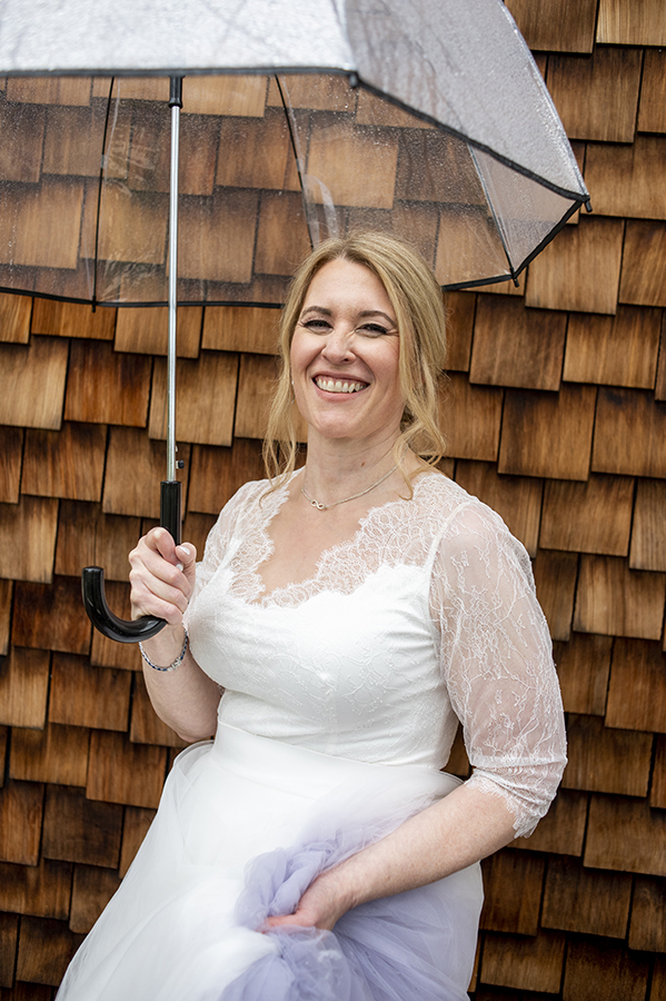 Two brides pose for portraits at Reeves-Reed Arboretum Wedding | LGBTQ wedding photographer