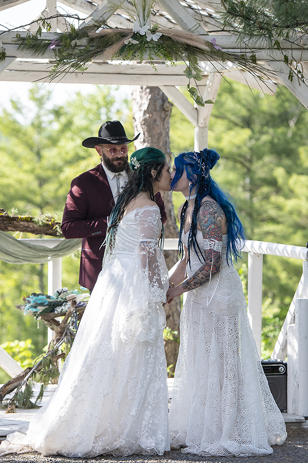 wedding ceremony at Riedlbauer’s Resort in the Catskills. LGBTQ wedding