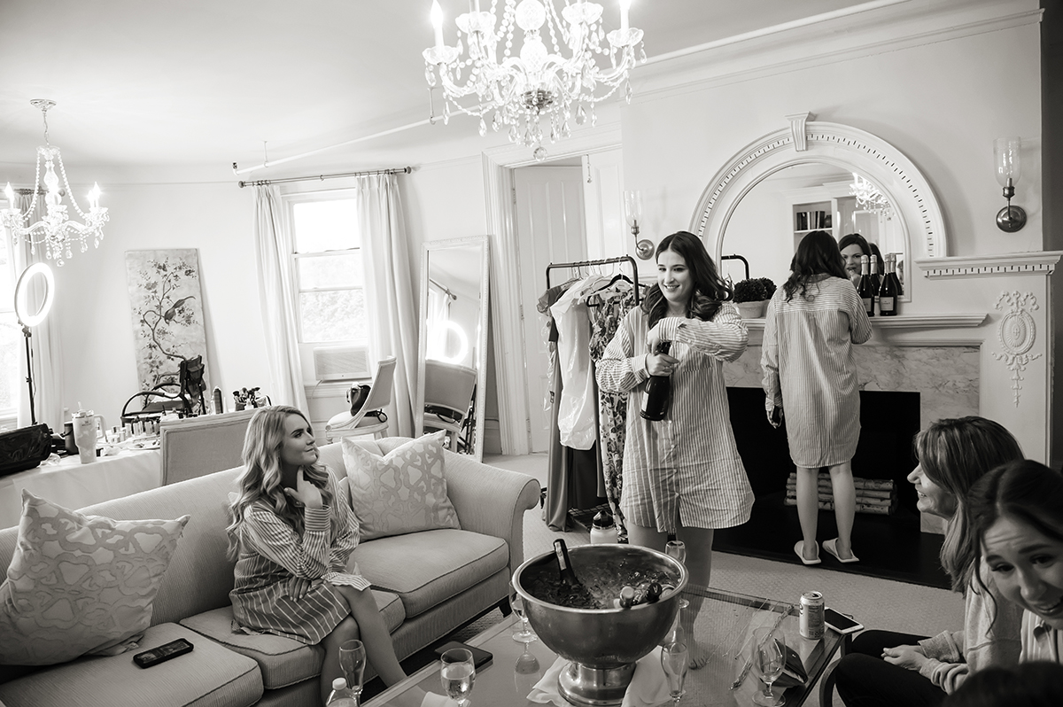 bride getting ready on their wedding day at Orienta Beach Club
