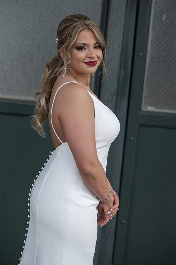 bride on their wedding day at Liberty House in Jersey City