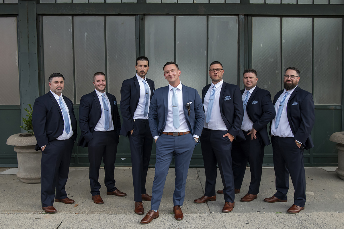 wedding party on wedding day at Liberty House in Jersey City