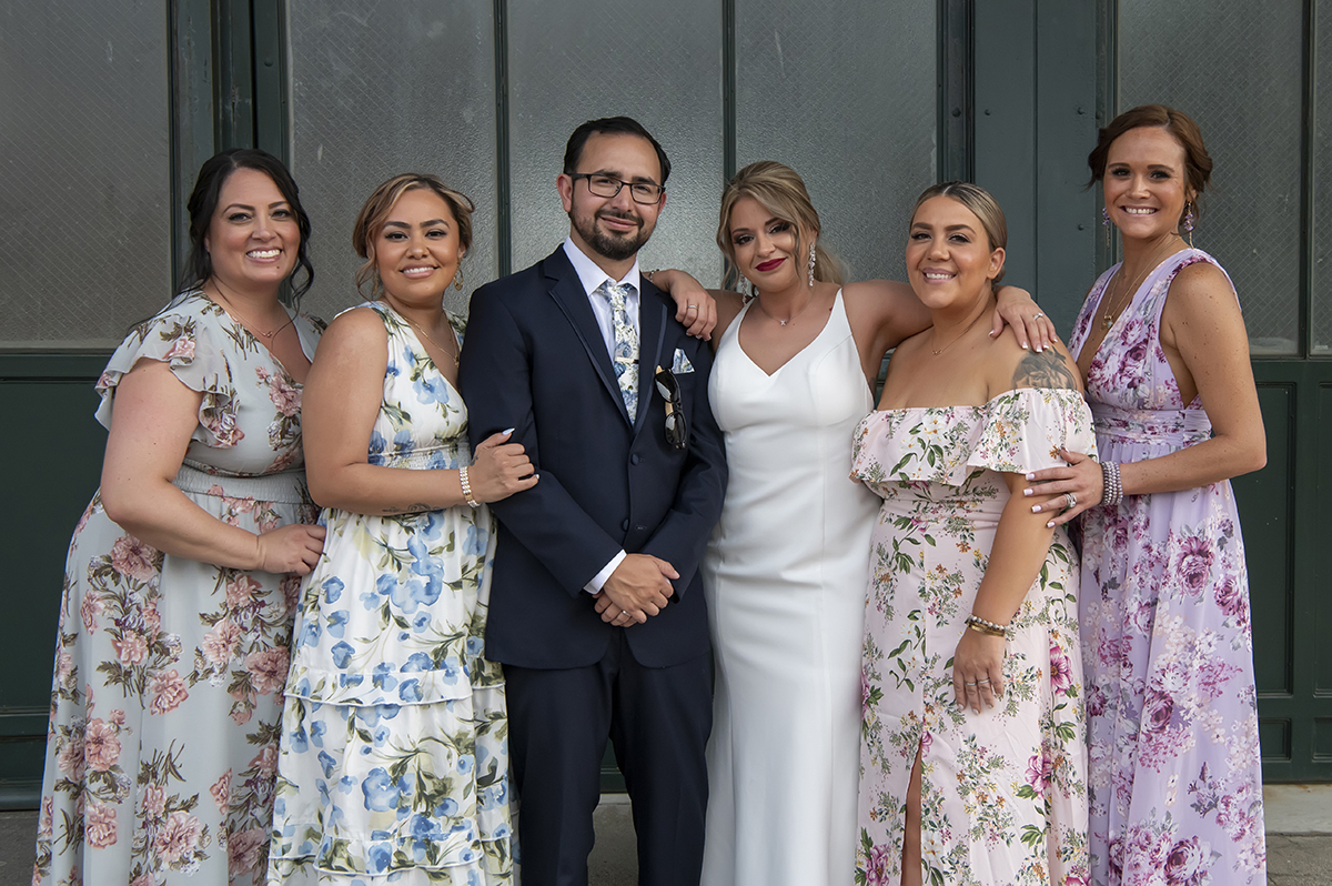 wedding party on wedding day at Liberty House in Jersey City