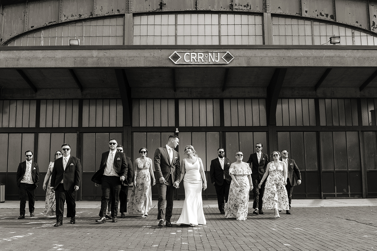 wedding party on wedding day at Liberty House in Jersey City