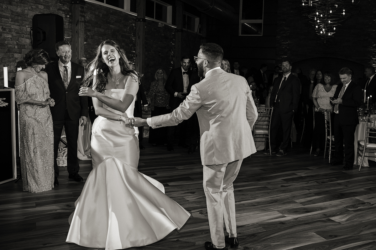 first dance at wedding at Stone House at Stirling Ridge