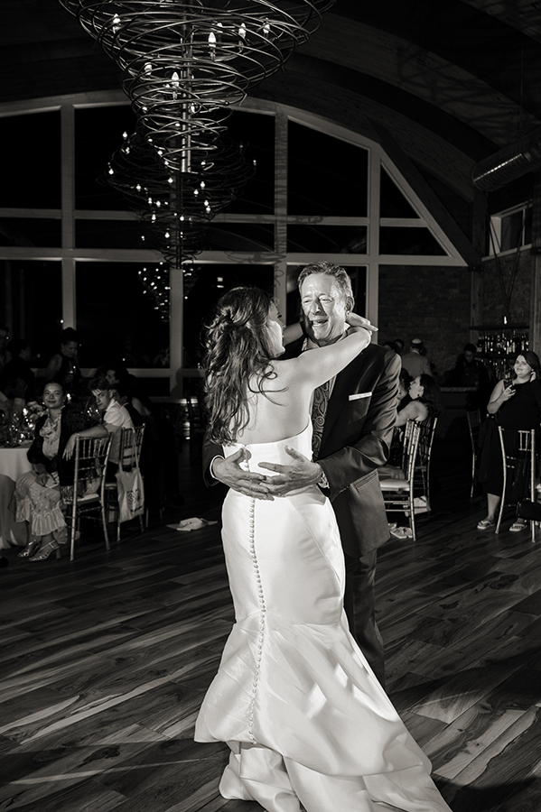 father daughter dance at wedding at Stone House at Stirling Ridge