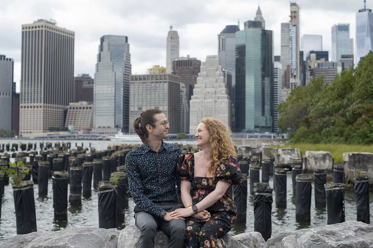 Brooklyn Bridge Park Engagement Photos | Brooklyn Wedding Photographer | Naomi + Isaac