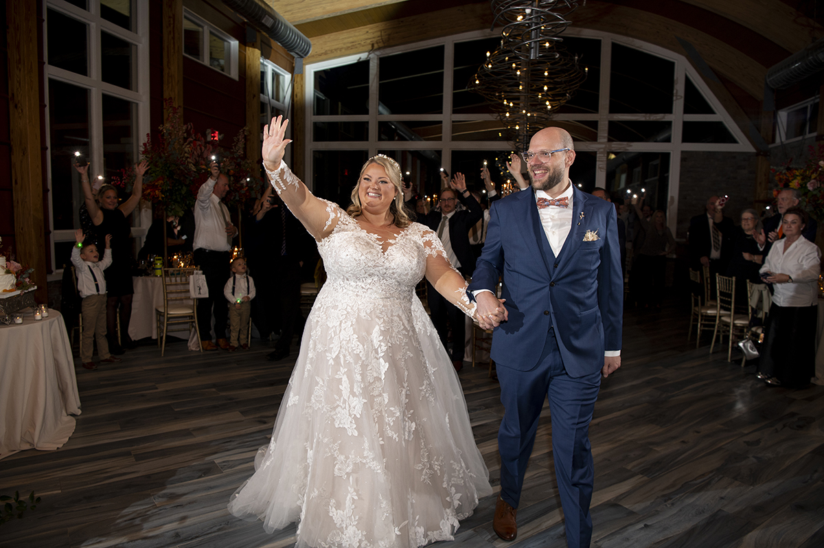 fall wedding reception at Stone House at Stirling Ridge