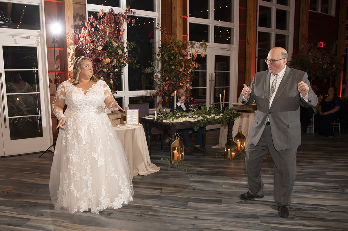 fall wedding reception at Stone House at Stirling Ridge