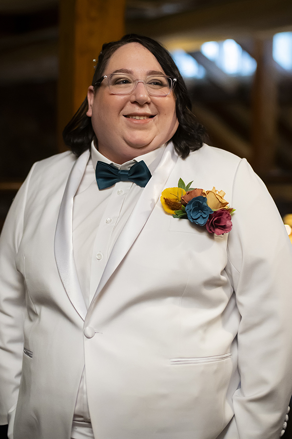 bride on wedding day at Stone House at Stirling Ridge