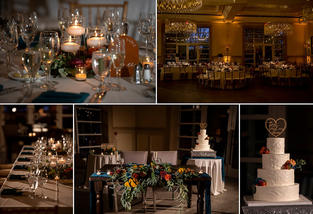 winter wedding reception at Stone House at Stirling Ridge. LGBTQ wedding
