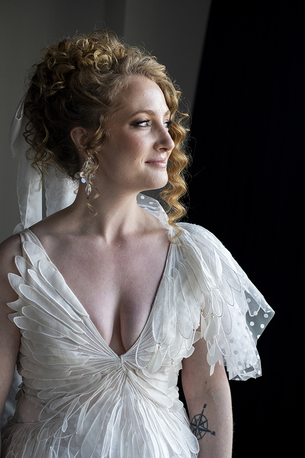 bride portrait before wedding at Prospect Park Boathouse in Brooklyn
