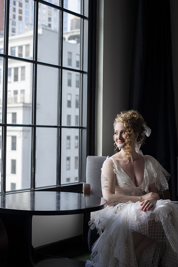 bride portrait before wedding at Prospect Park Boathouse in Brooklyn