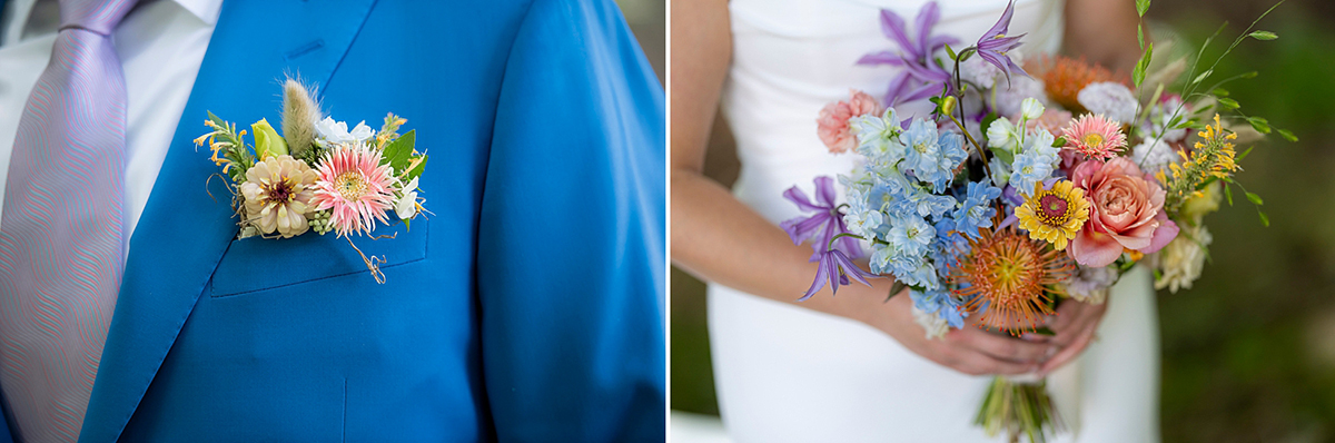 bride and groom at Temple Emanu-El of Closter on their wedding day