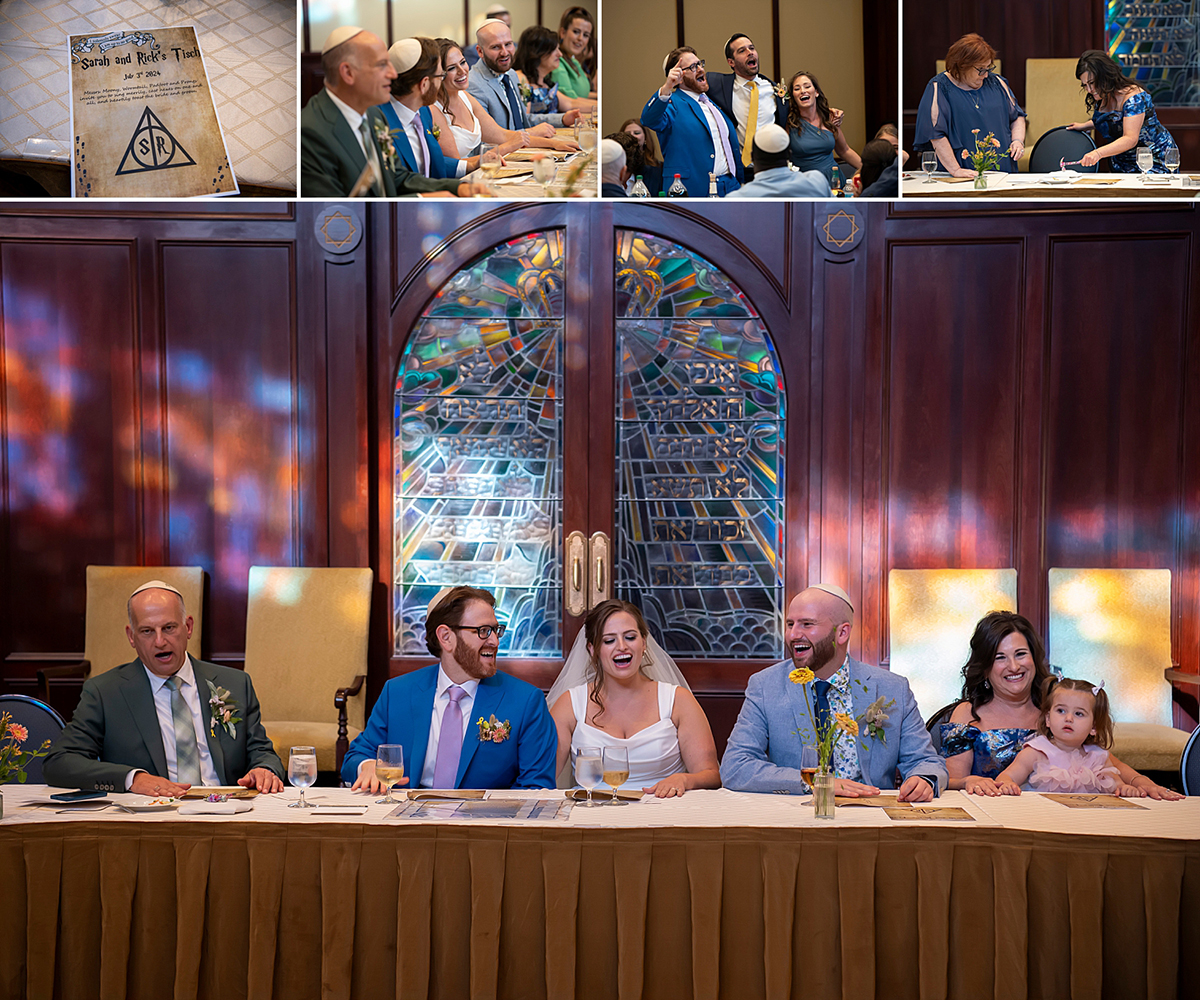 Tisch at Temple Emanu-El of Closter on wedding day