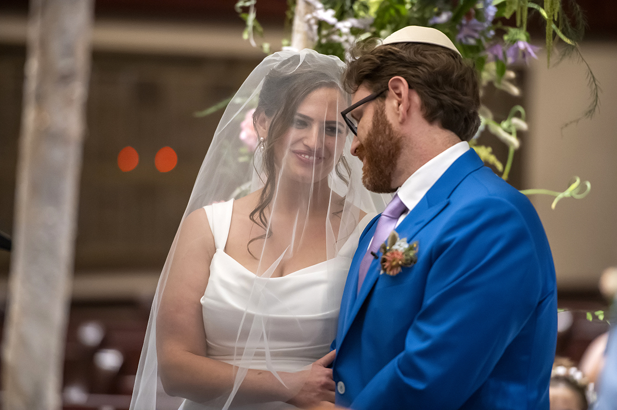 wedding ceremony at Temple Emanu-El of Closter