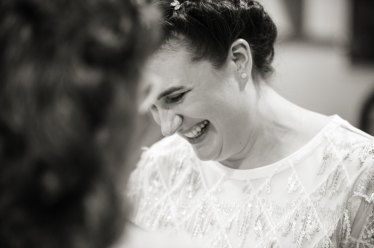 intimate New Jersey wedding ceremony at brides' home