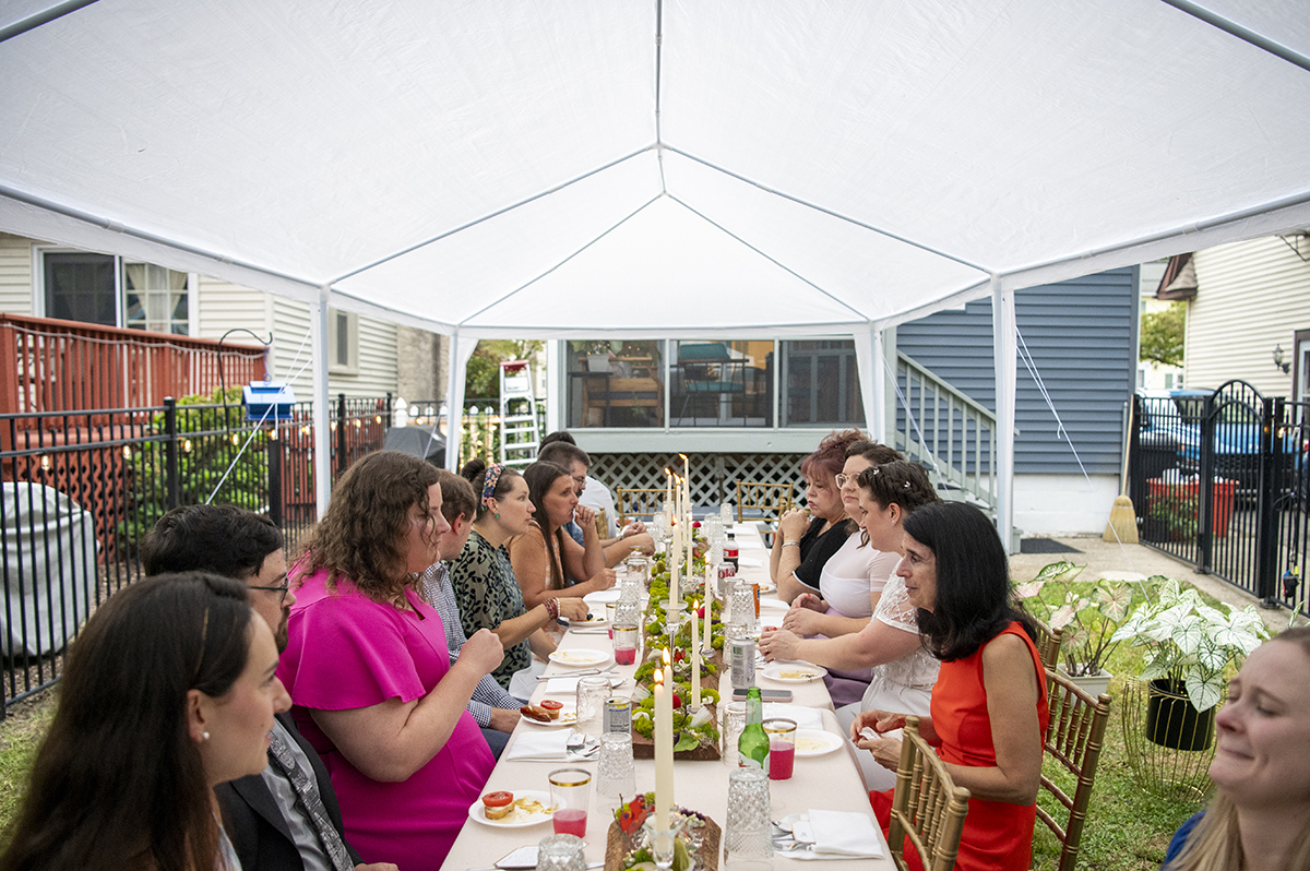 New Jersey backyard wedding reception
