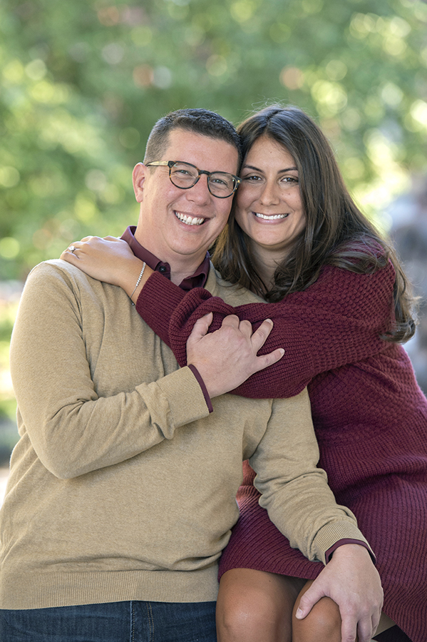 Hoboken engaged couple during their engagement session