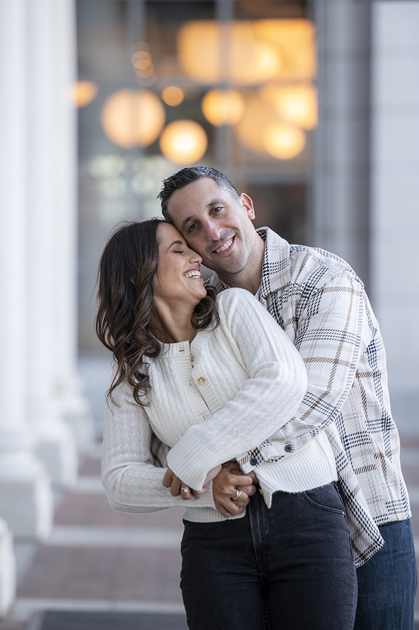 Jersey City engaged couple