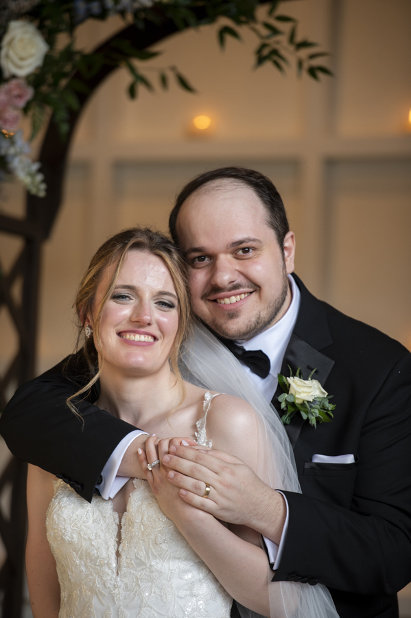 bride and groom at Stone House at Stirling Ridge on their wedding day