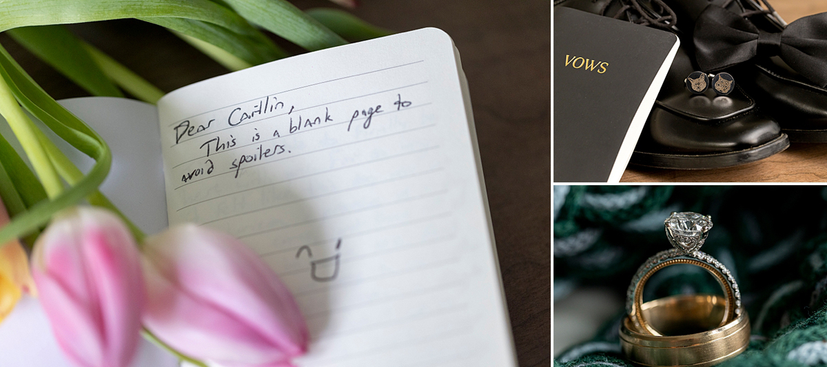 wedding day details for wedding at Stone House at Stirling Ridge