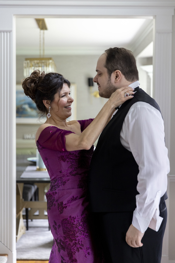 groom getting ready for Stone House at Stirling Ridge wedding
