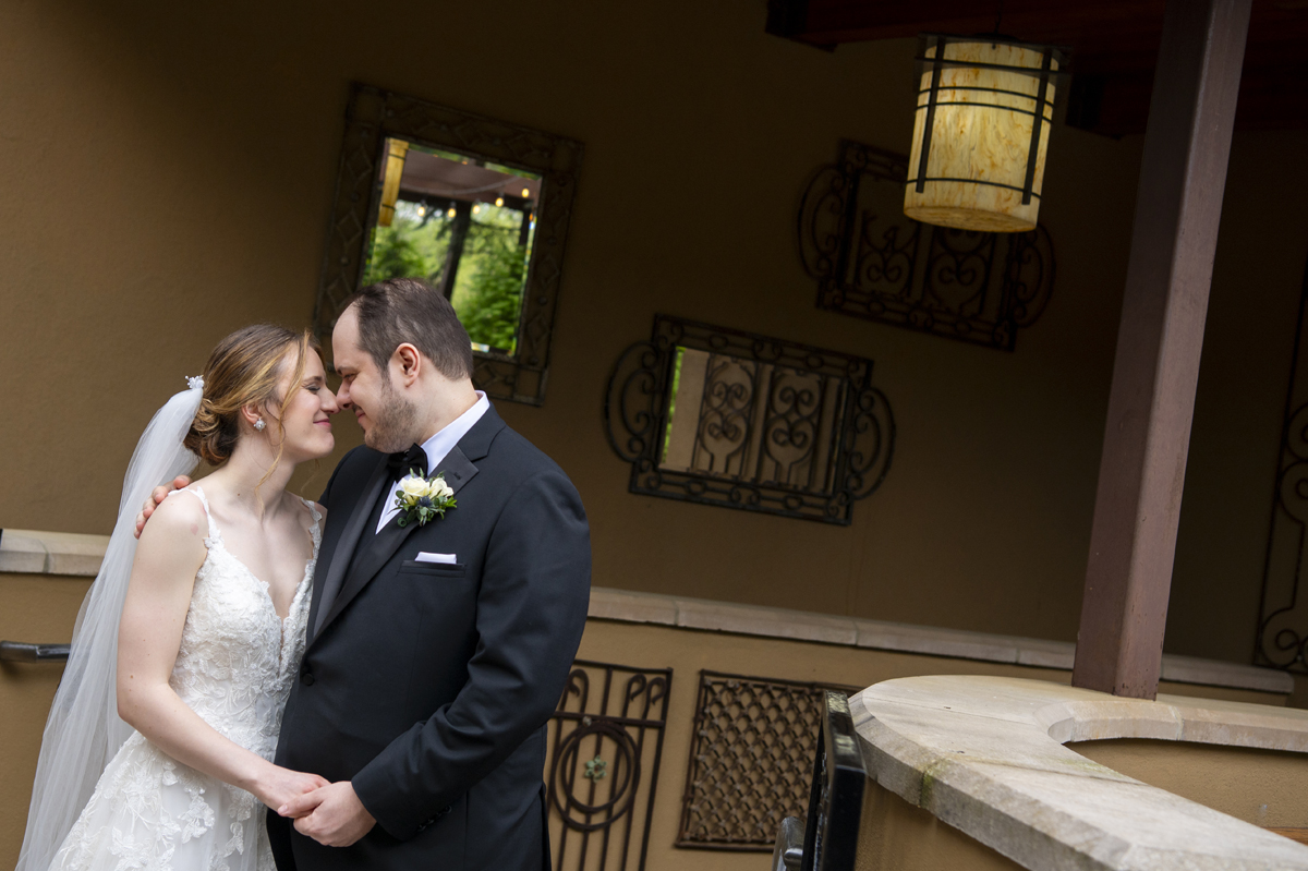 bride and groom portraits at Stone House at Stirling Ridge wedding