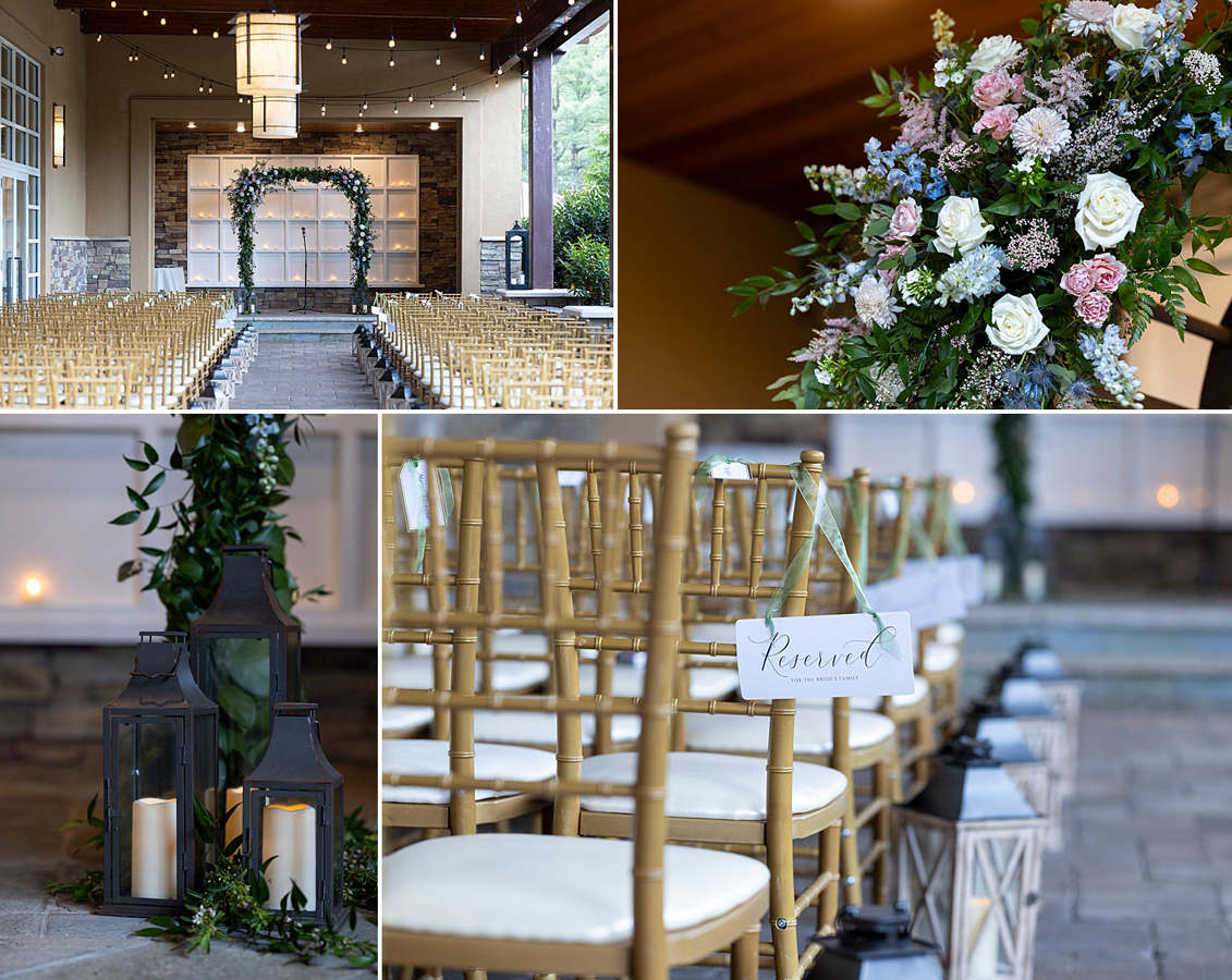 wedding ceremony at Stone House at Stirling Ridge