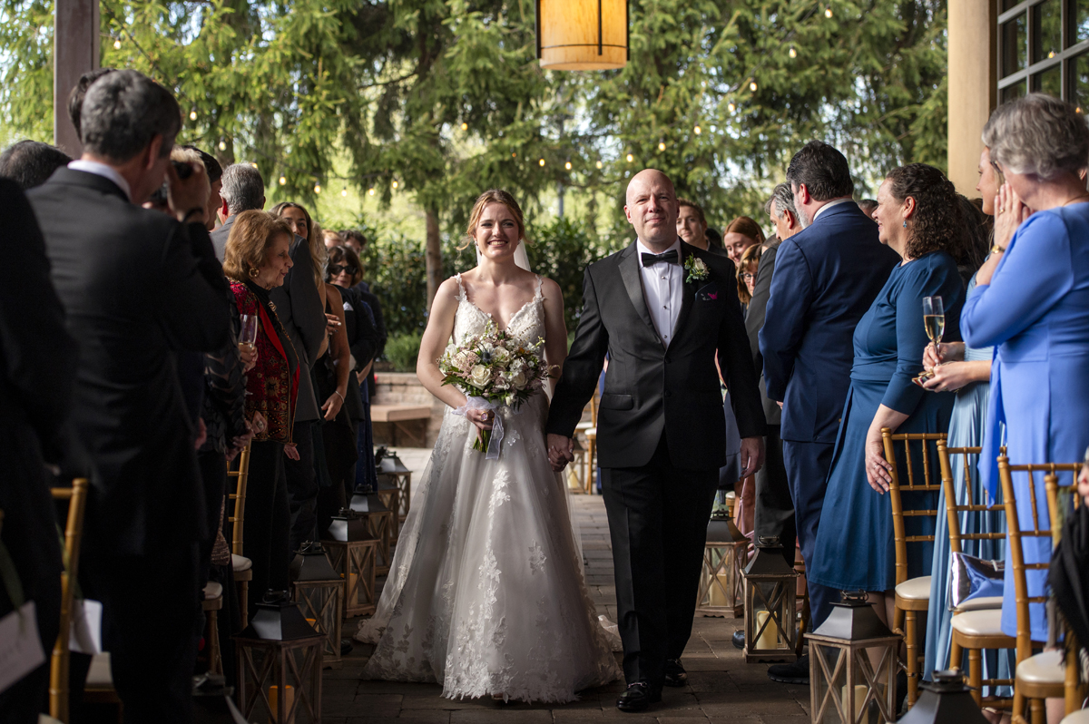 wedding ceremony at Stone House at Stirling Ridge