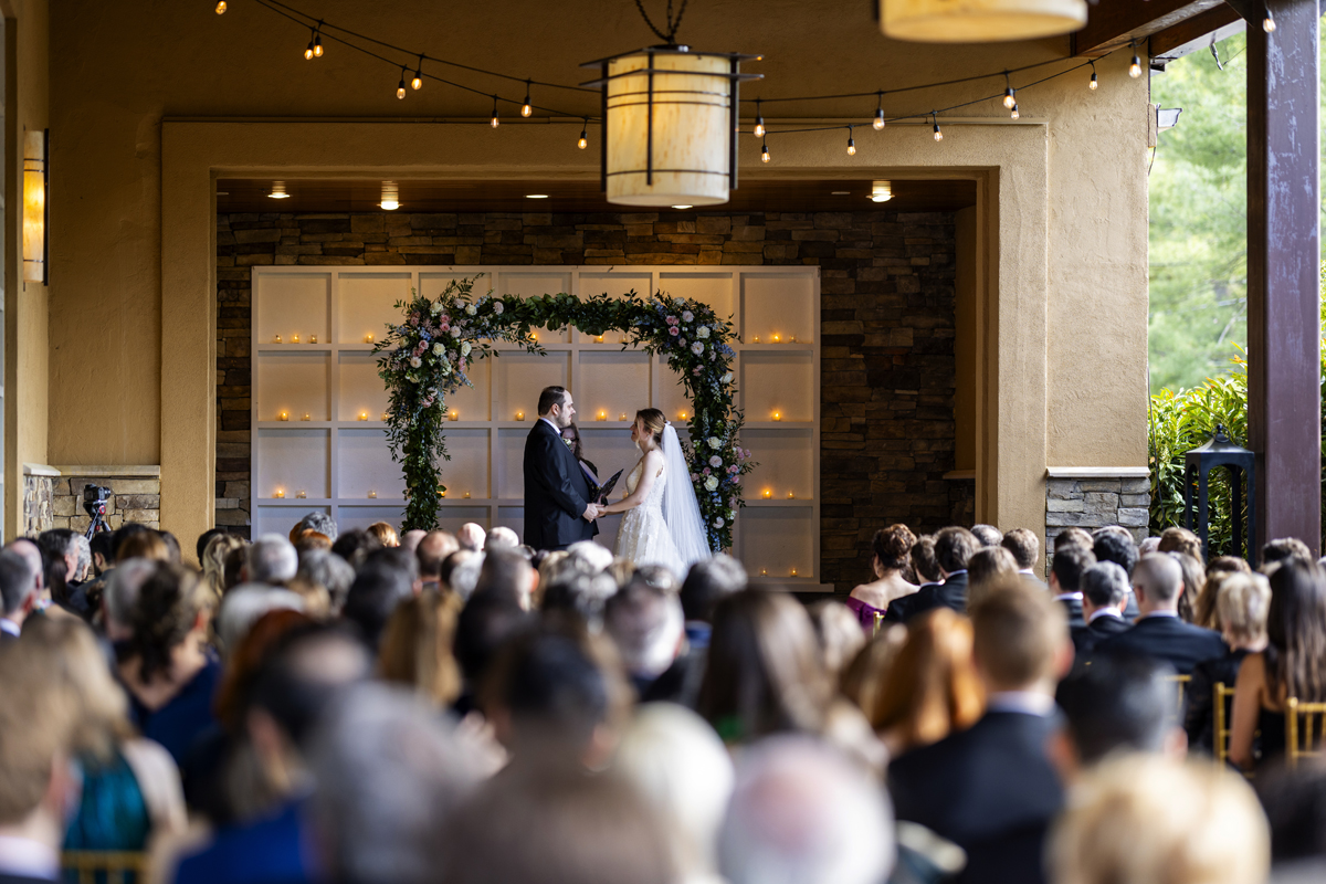 wedding ceremony at Stone House at Stirling Ridge