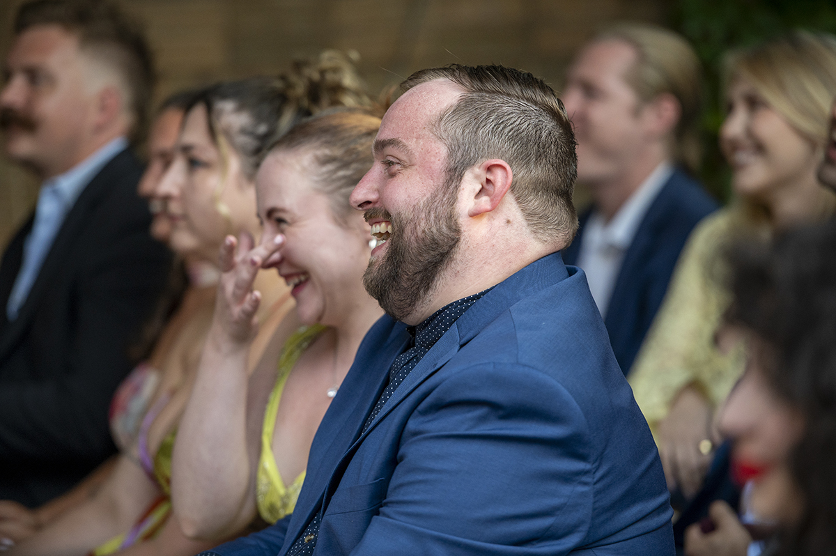 wedding ceremony at Carroll Hall in Brooklyn