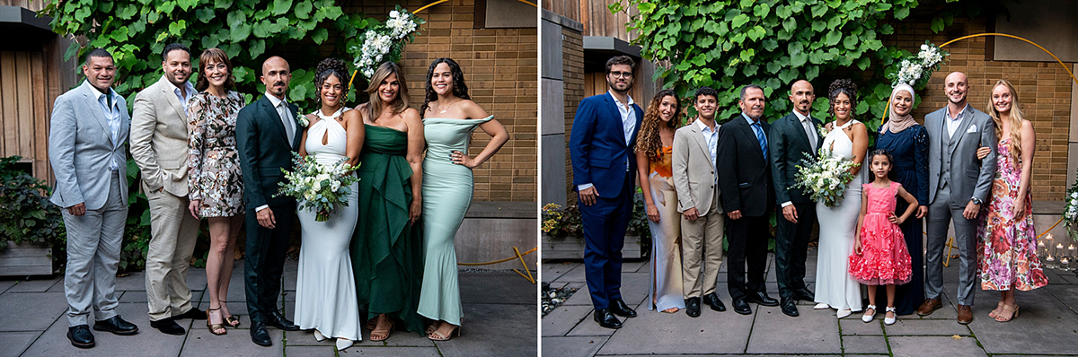 family photos during wedding at Carroll Hall in Brooklyn