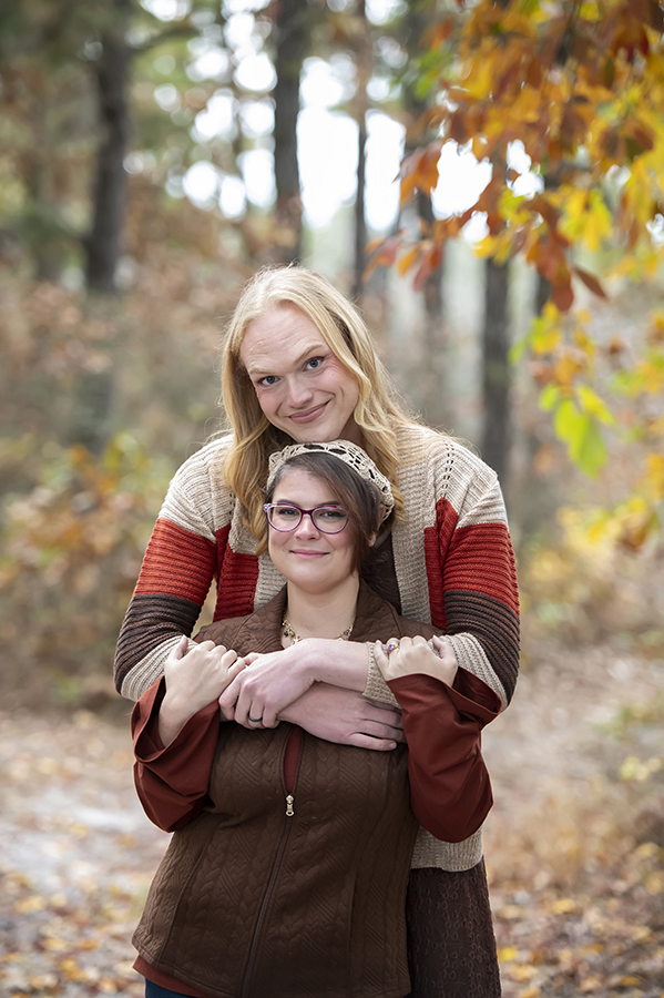 fall same sex engagement session